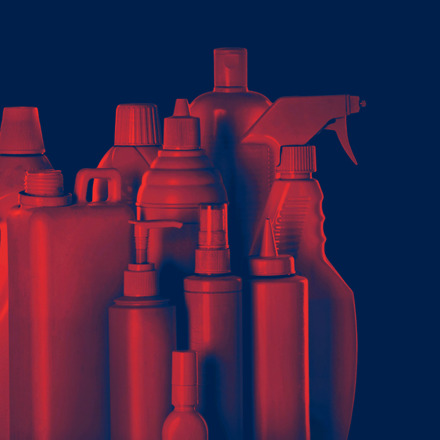 Range of plastic bottles