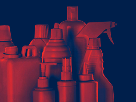 Range of plastic bottles