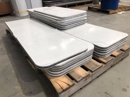 Fibreglass panel offcuts