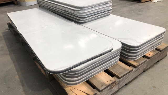 Fibreglass panel offcuts