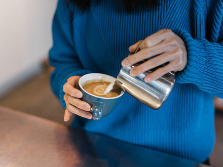 Close up of coffee making