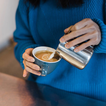 Close up of coffee making