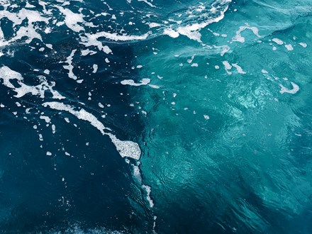 Close up of water in ocean