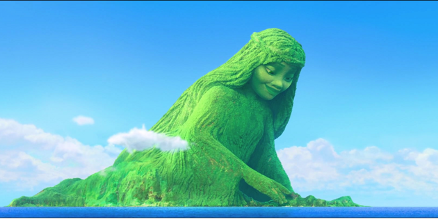 Mountain shaped like woman