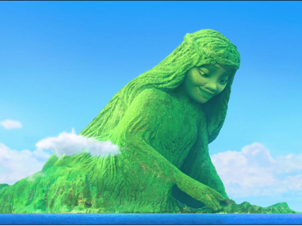 Mountain shaped like woman