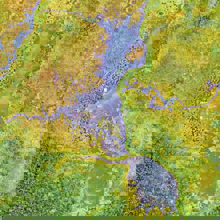 Drone image of waterway