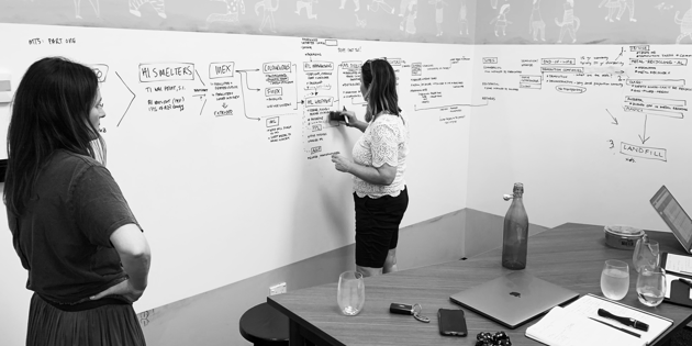 Whiteboard flow chart