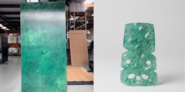 Green building panels made from 100% recycled plastic