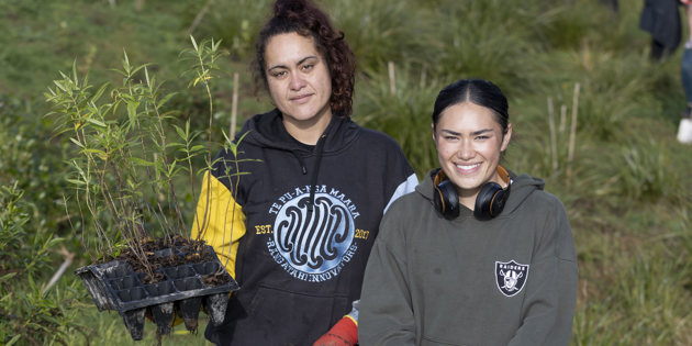 Workers on regeneration project