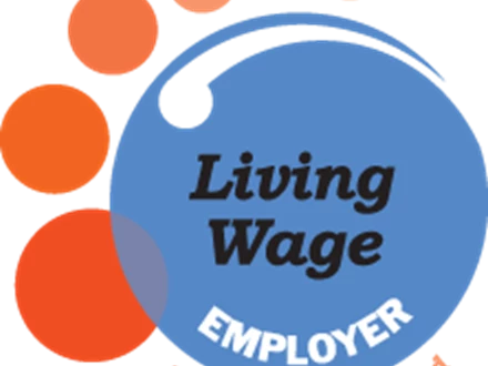 Text says: Living Wage Employer