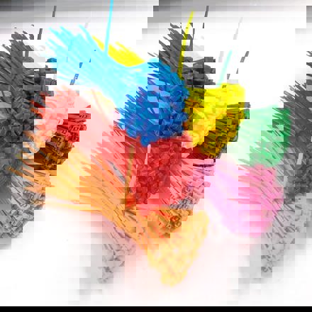 Bunches of colourful cable ties