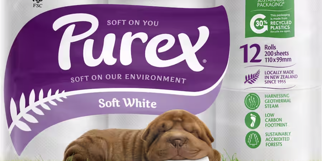Purex toilet paper packaging