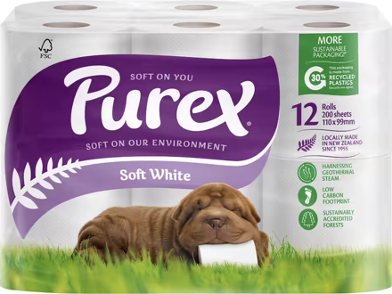 Purex toilet paper packaging