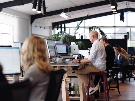 Man working in designer office