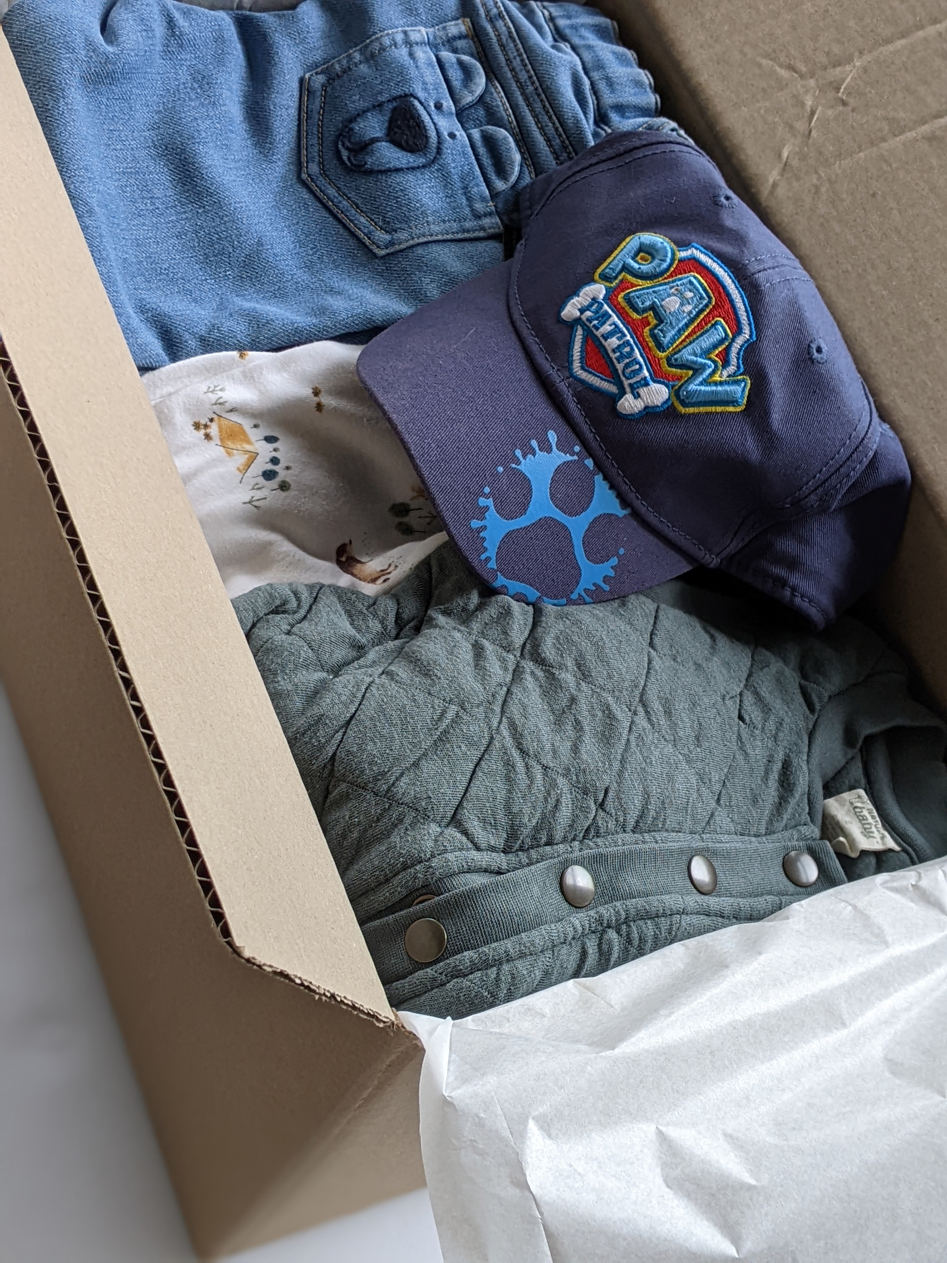 Clothing in box