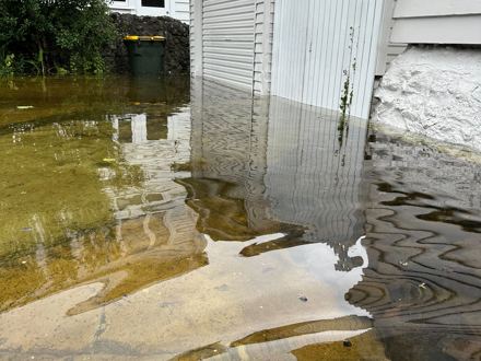 flooded house
