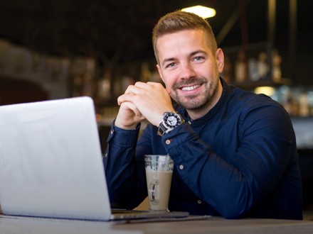 Man with laptop