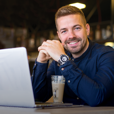 Man with laptop
