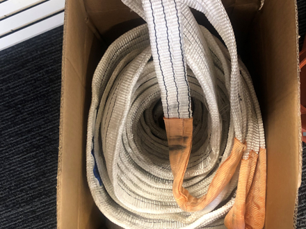 Heavy duty strops in cardboard box