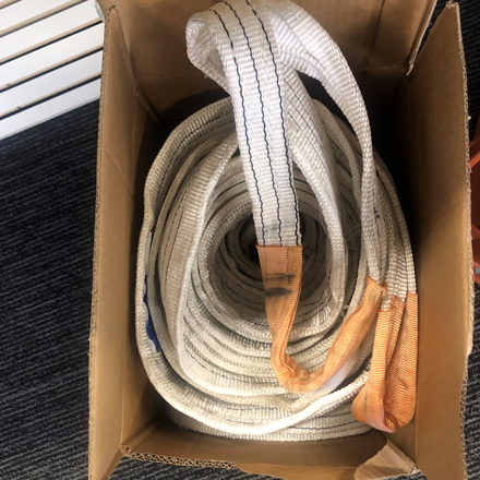 Heavy duty strops in cardboard box