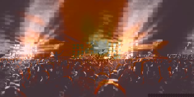 Crowd at music festival