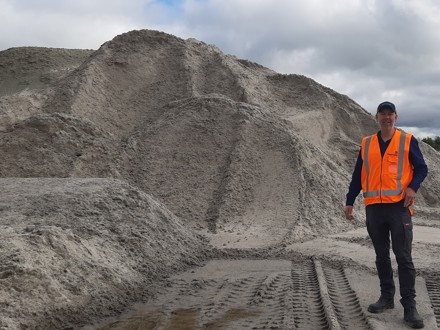 Large pile of fertiliser