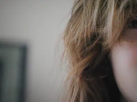 close up of girl's face