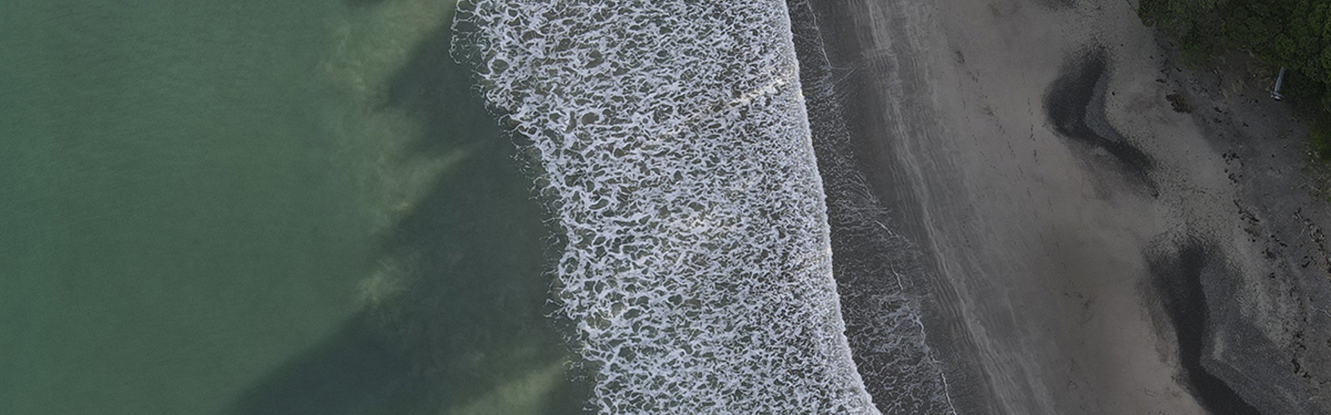 Aerial view of beach and sea