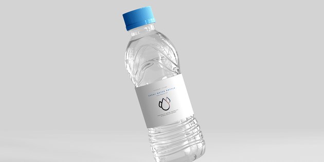 Plastic bottle floating