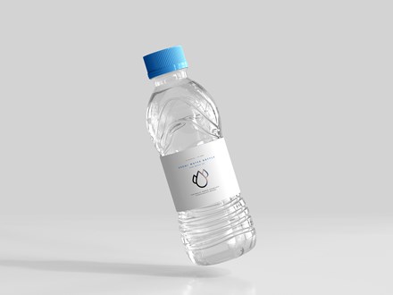 Plastic bottle floating